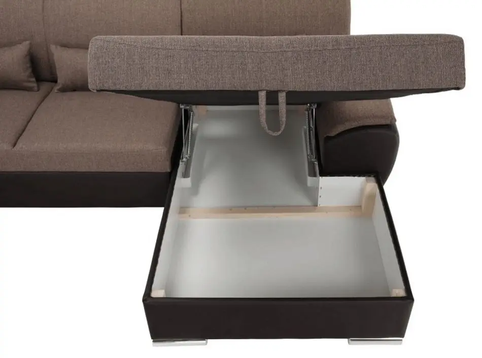 Canapea in forma de U extensibila Mobhaus Emily U Right (Brown) - 5