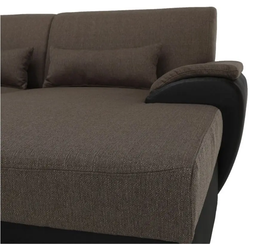 Canapea in forma de U extensibila Mobhaus Emily U Right (Brown) - 9