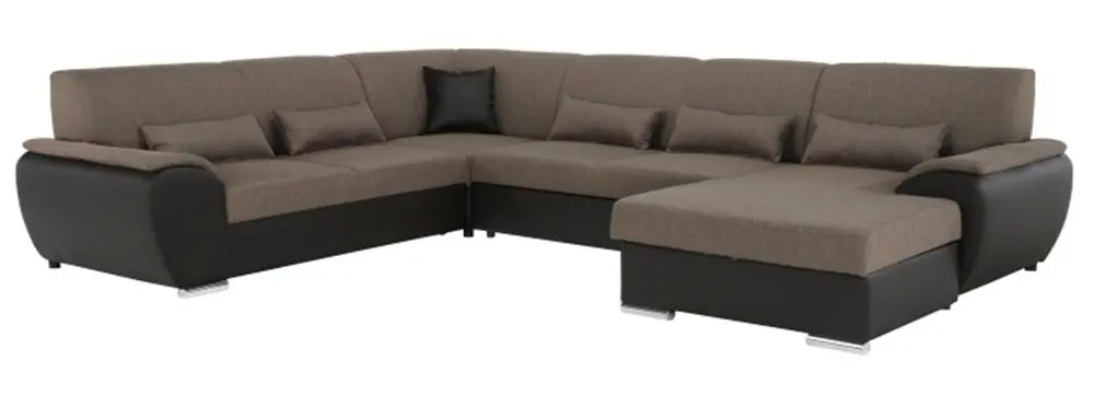 Canapea in forma de U extensibila Mobhaus Emily U Right (Brown)