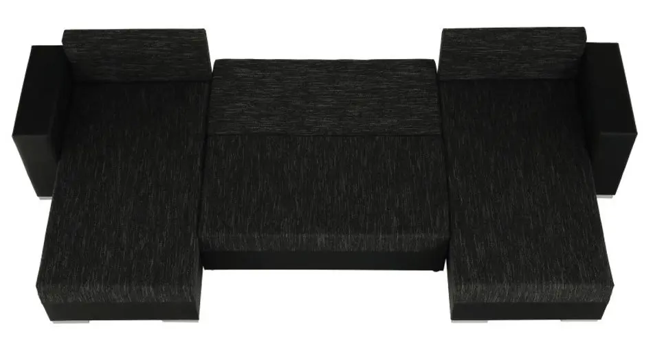 Canapea in forma de U extensibila Mobhaus Essen (Black) - 10