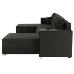 Canapea in forma de U extensibila Mobhaus Essen (Black) Thumb