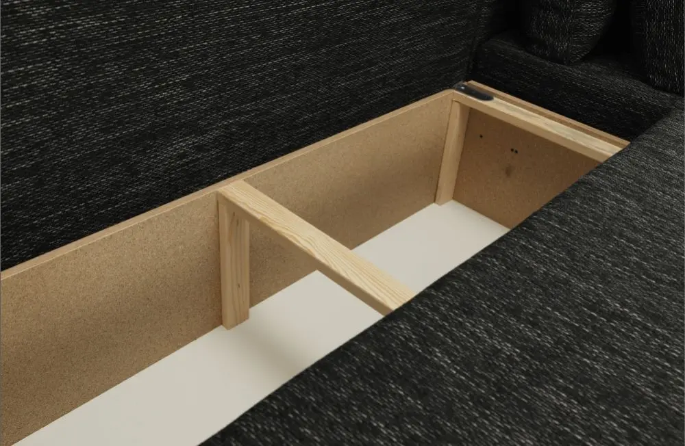 Canapea in forma de U extensibila Mobhaus Essen (Black) - 4