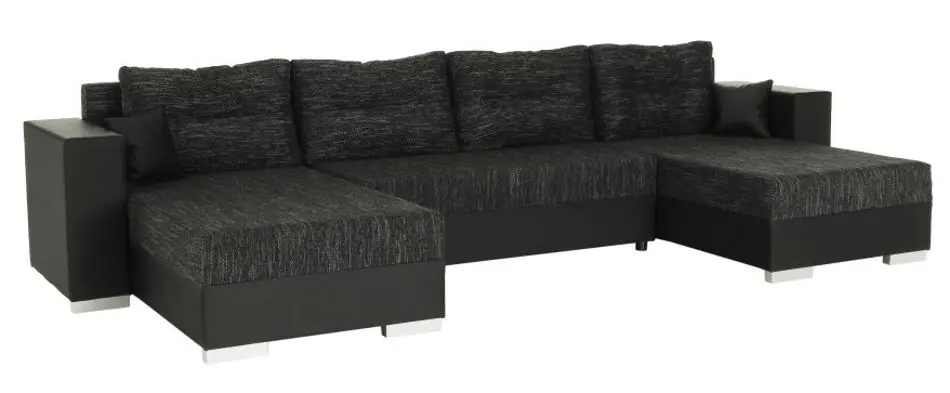 Canapea in forma de U extensibila Mobhaus Essen (Black)