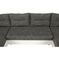 Canapea in forma de U extensibila Mobhaus Essen (White/Gray-Brown) Thumb