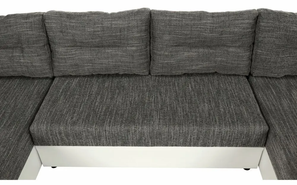 Canapea in forma de U extensibila Mobhaus Essen (White/Gray-Brown) - 12