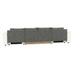 Canapea in forma de U extensibila Mobhaus Essen (White/Gray-Brown) Thumb