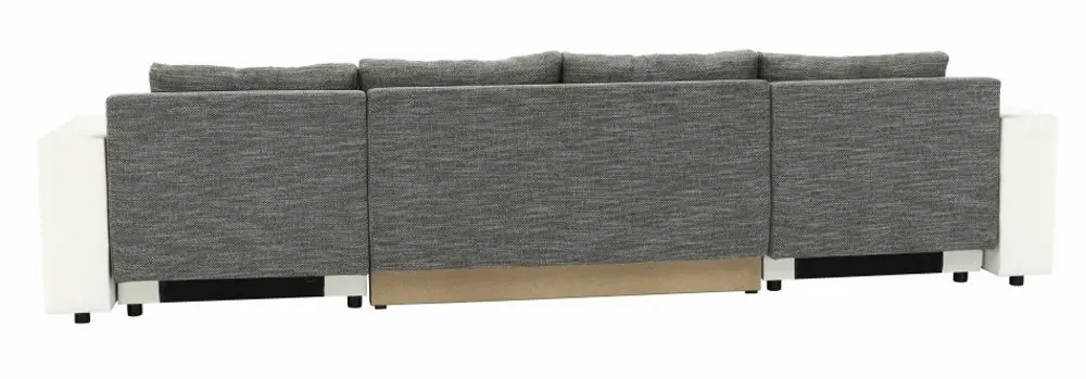 Canapea in forma de U extensibila Mobhaus Essen (White/Gray-Brown) - 11