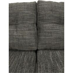Canapea in forma de U extensibila Mobhaus Essen (White/Gray-Brown) Thumb