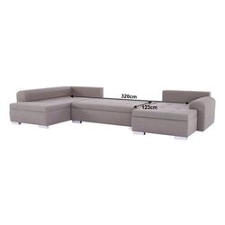 Canapea in forma de U extensibila Mobhaus Frankfurt New (Brown) Thumb