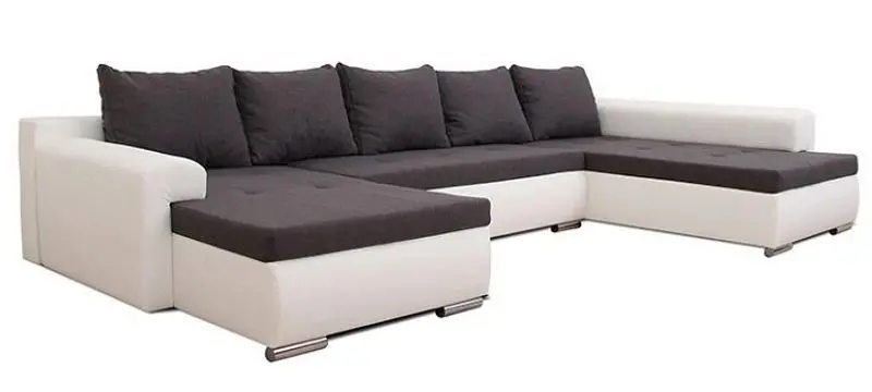 Canapea in forma de U extensibila Mobhaus Frankfurt New (Gray/White)