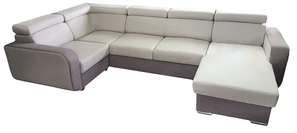 Canapea in forma de U extensibila Mobhaus Imperio U Right (Dark Brown/Light Brown)