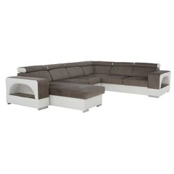 Canapea in forma de U extensibila Mobhaus Kamelia Left (Brown/White) Thumb
