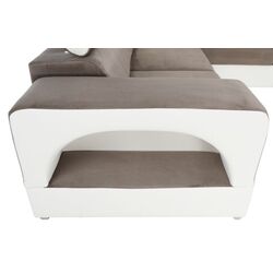 Canapea in forma de U extensibila Mobhaus Kamelia Right (Brown/White) Thumb