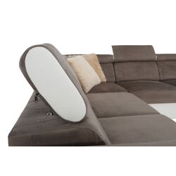 Canapea in forma de U extensibila Mobhaus Kamelia Right (Brown/White) Thumb