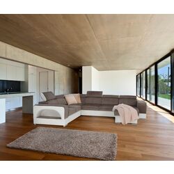 Canapea in forma de U extensibila Mobhaus Kamelia Right (Brown/White) Thumb