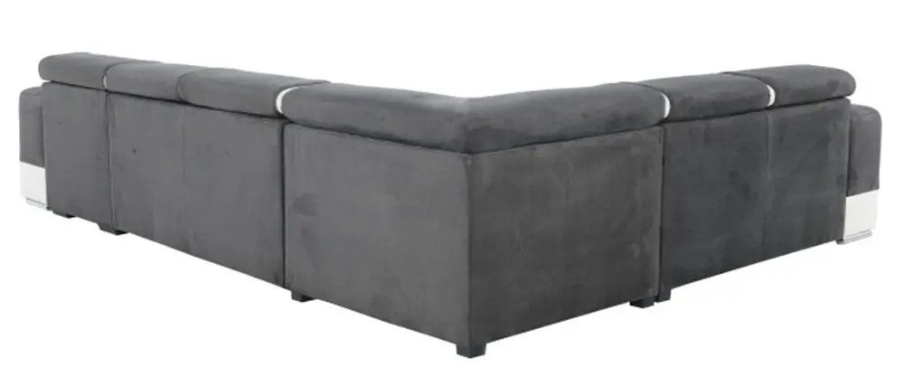 Canapea in forma de U extensibila Mobhaus Kamelia Right (Gray/White) - 5