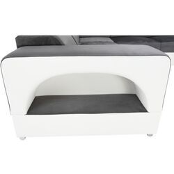 Canapea in forma de U extensibila Mobhaus Kamelia Right (Gray/White) Thumb