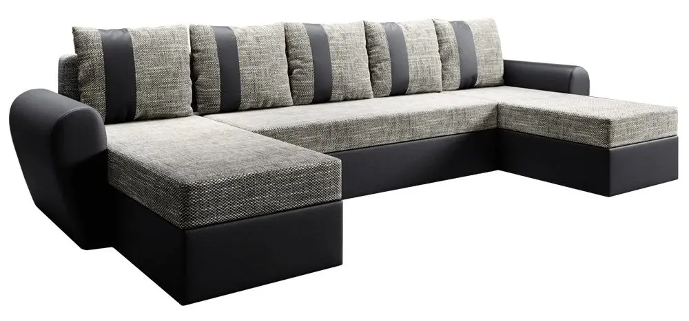 Диван П-образный раскладной Mobhaus Luny Roh (Black/Gray-Brown)
