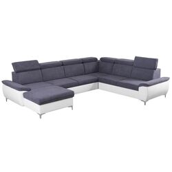 Canapea in forma de U extensibila Mobhaus Marelia Left (Gray/White)
