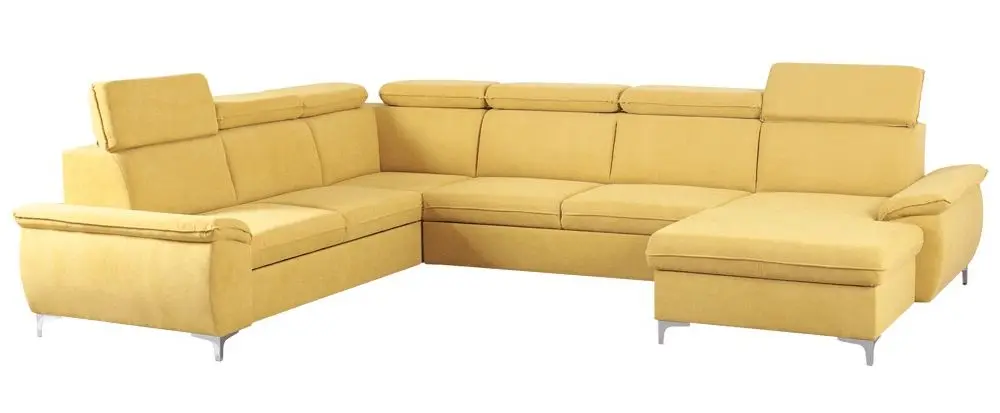 Canapea in forma de U extensibila Mobhaus Marelia Right (Mustard)