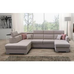 Canapea in forma de U extensibila Mobhaus Marieta Left (Beige) Thumb
