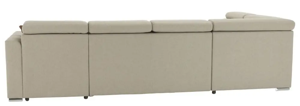 Canapea in forma de U extensibila Mobhaus Marieta Left (Beige)