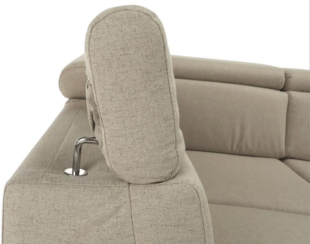 Canapea in forma de U extensibila Mobhaus Marieta Left (Beige)