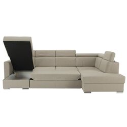 Canapea in forma de U extensibila Mobhaus Marieta Right (Beige) Thumb