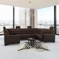 Canapea in forma de U extensibila Mobhaus Santiago (Brown) Thumb