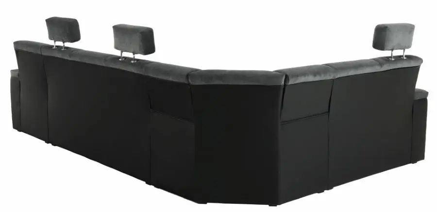 Canapea in forma de U extensibila Mobhaus Santiago Left (Black/Dark Gray)