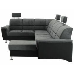 Canapea in forma de U extensibila Mobhaus Santiago Left (Black/Dark Gray) Thumb