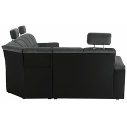 Canapea in forma de U extensibila Mobhaus Santiago Left (Black/Dark Gray) Thumb