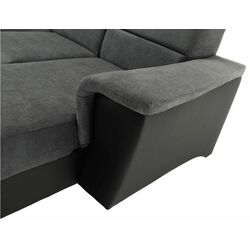 Canapea in forma de U extensibila Mobhaus Santiago Left (Black/Dark Gray) Thumb