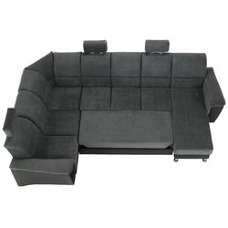 Canapea in forma de U extensibila Mobhaus Santiago Left (Black/Dark Gray) Thumb
