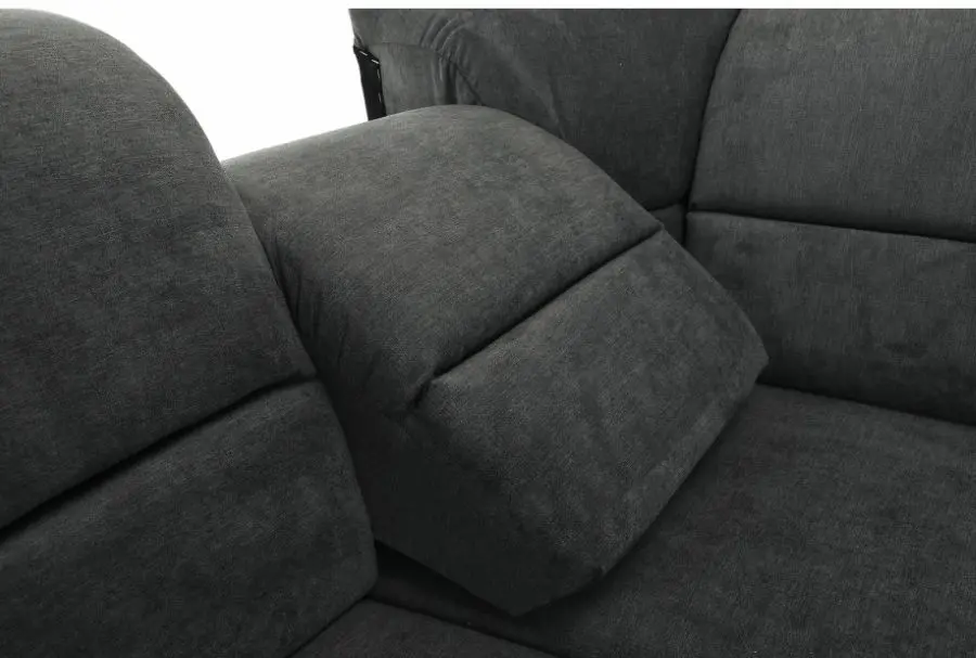 Canapea in forma de U extensibila Mobhaus Santiago Left (Black/Dark Gray)