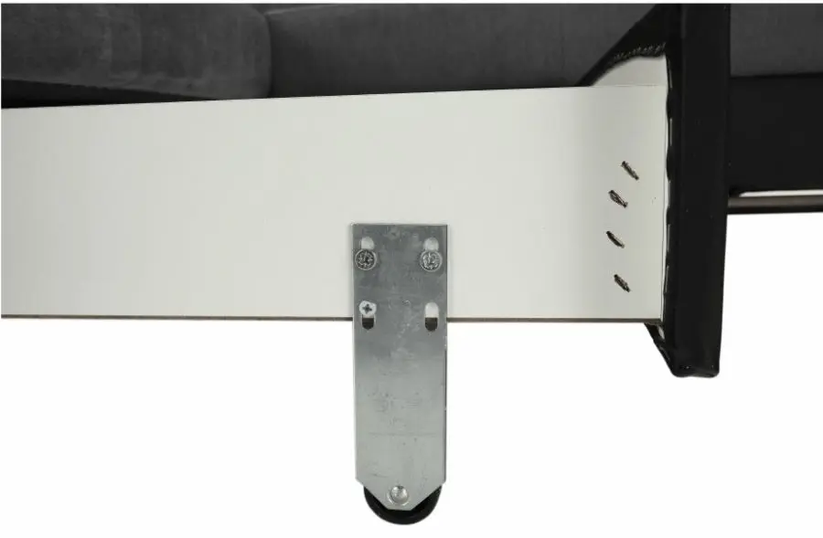 Canapea in forma de U extensibila Mobhaus Santiago Left (Black/Dark Gray)