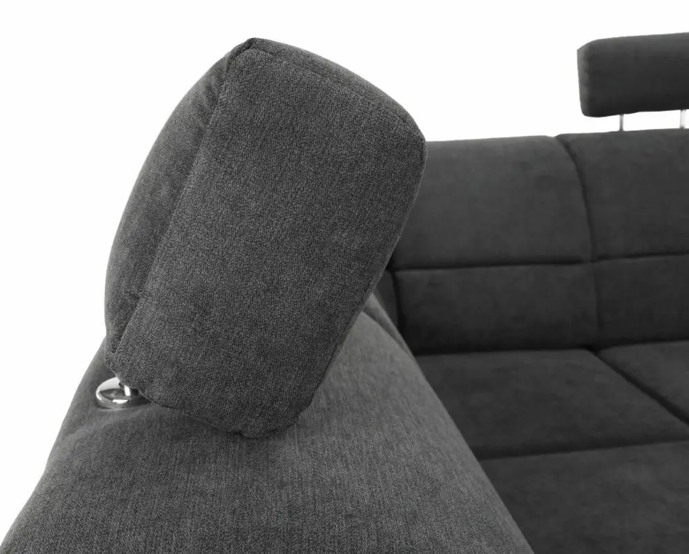 Диван П-образный раскладной Mobhaus Santiago Right (Black/Dark Gray)