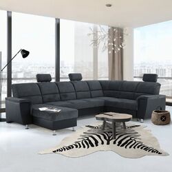 Диван П-образный раскладной Mobhaus Santiago Right (Black/Dark Gray) Thumb