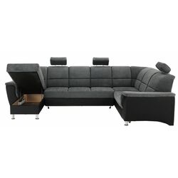 Диван П-образный раскладной Mobhaus Santiago Right (Black/Dark Gray) Thumb