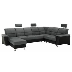 Диван П-образный раскладной Mobhaus Santiago Right (Black/Dark Gray)