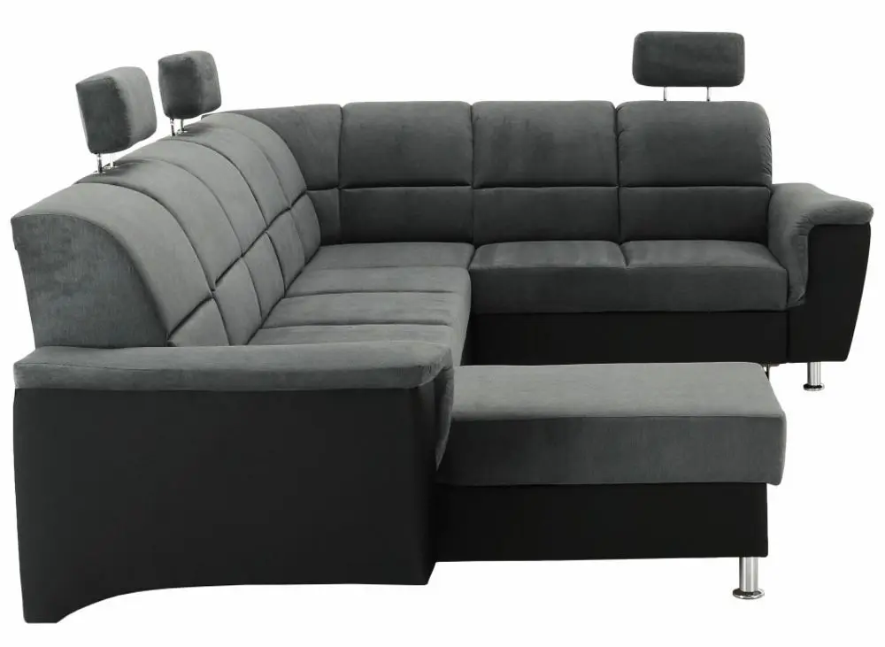 Диван П-образный раскладной Mobhaus Santiago Right (Black/Dark Gray)