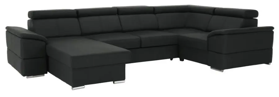 Canapea in forma de U extensibila Mobhaus Segoria Roh Left (Dark Gray)