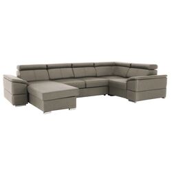 Canapea in forma de U extensibila Mobhaus Segoria Roh Left (Gray-Brown)