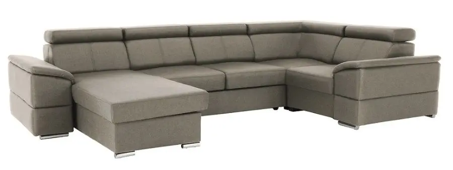 Canapea in forma de U extensibila Mobhaus Segoria Roh Left (Gray-Brown)