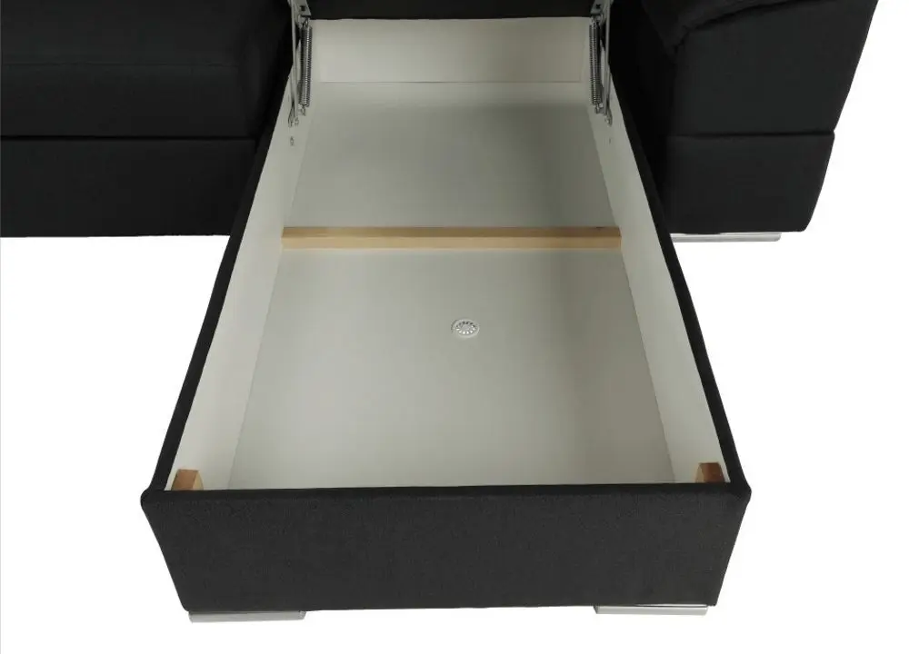 Canapea in forma de U extensibila Mobhaus Segoria Roh Right (Dark Gray)