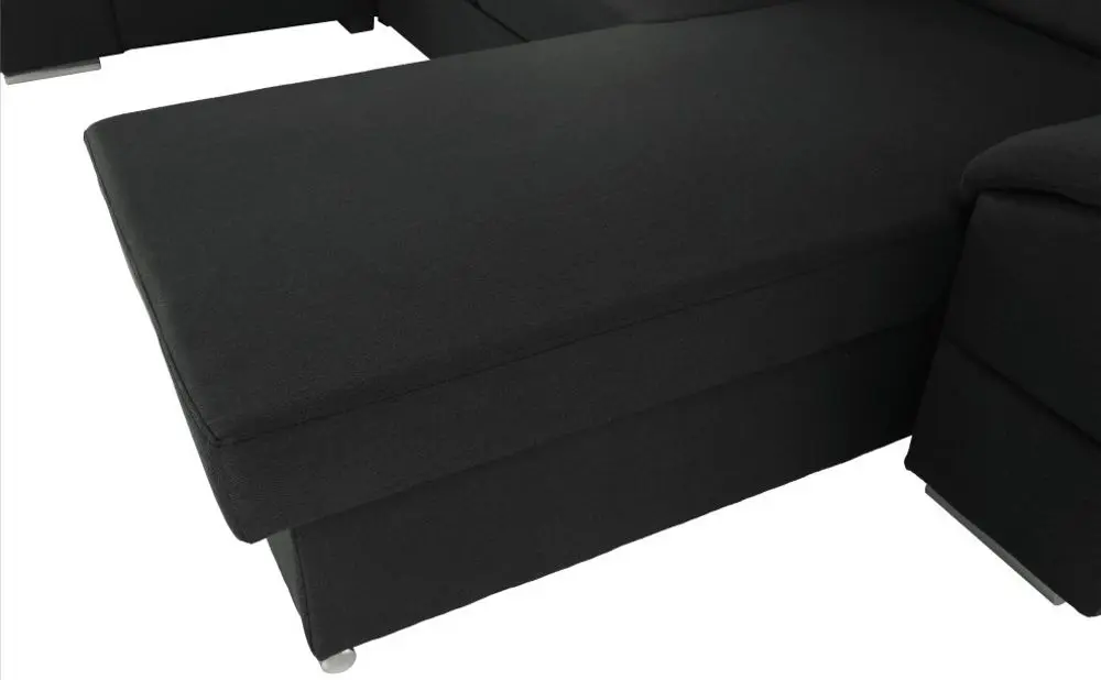 Canapea in forma de U extensibila Mobhaus Segoria Roh Right (Dark Gray)