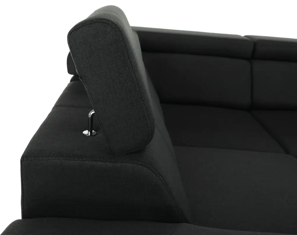 Canapea in forma de U extensibila Mobhaus Segoria Roh Right (Dark Gray)