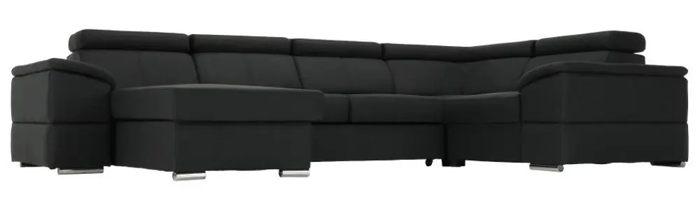 Canapea in forma de U extensibila Mobhaus Segoria Roh Right (Gray-Brown)