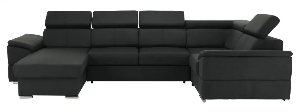 Canapea in forma de U extensibila Mobhaus Segoria Roh Right (Gray-Brown)