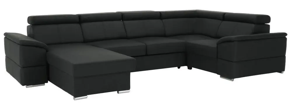 Canapea in forma de U extensibila Mobhaus Segoria Roh Right (Gray-Brown)